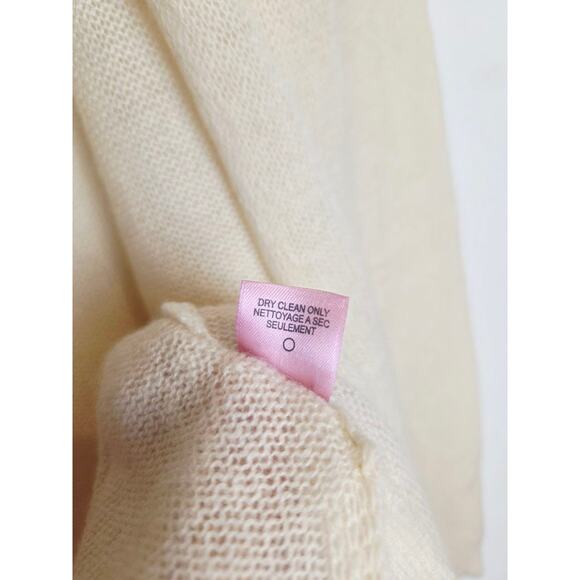 Calypso St Barth Cardigan Womens Extra Small XS 100% Cashmere Open Cream Ivory - Picture 9 of 9